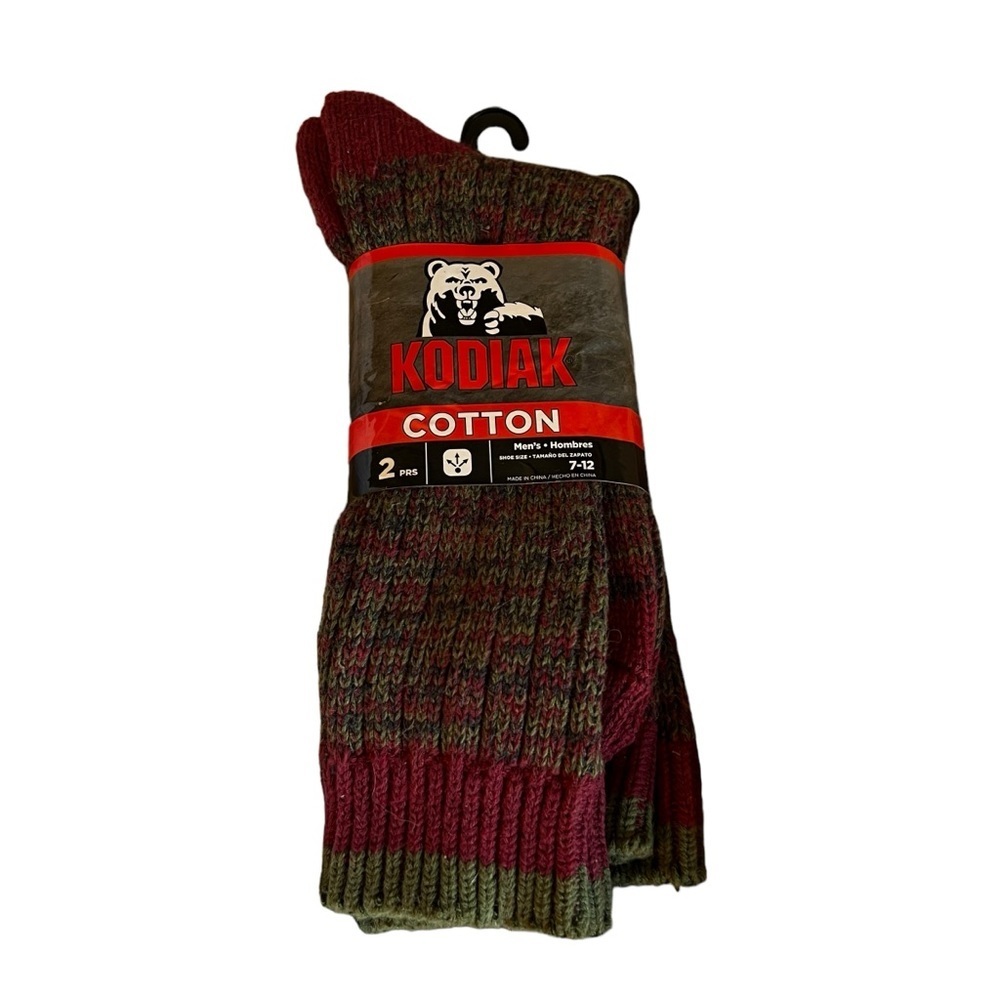 Kodiak Cotton Men's Thick Boot Socks 2 Pairs New